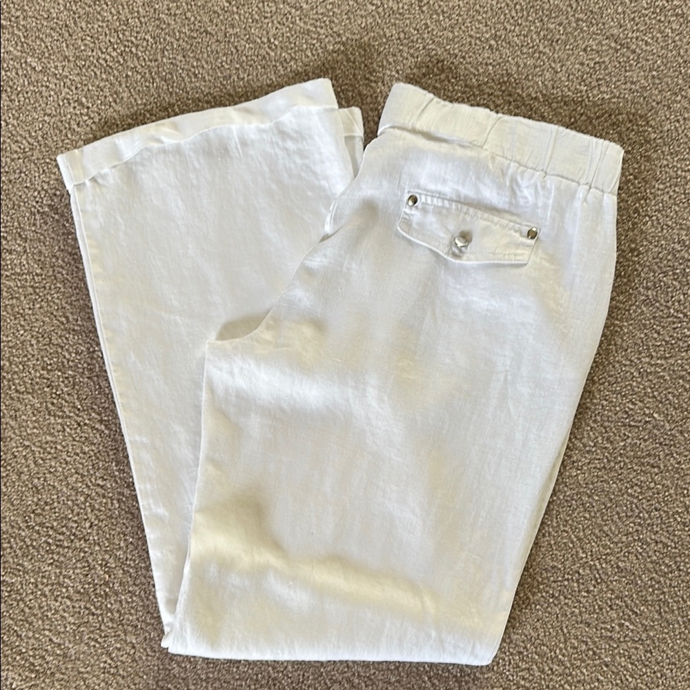 White Linen Pants BEBE